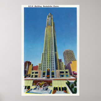 Exterior View of RCA Bldg, Rockefeller Centre Poster