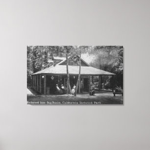 Exterior View of Redwood Inn Canvas Print