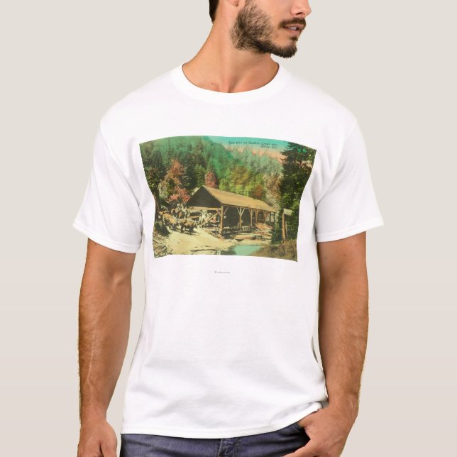 Exterior View of Saw Mill on Bodfish Creek T-Shirt (Front)