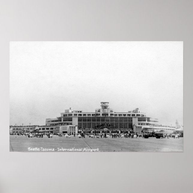 Exterior View of Seattle-Tacoma Int'l Airport Poster (Front)