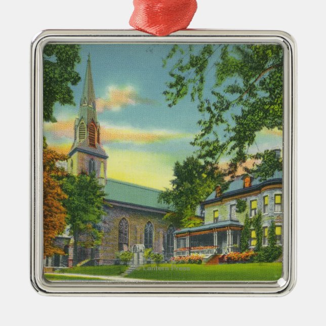 Exterior View of St. Mary's Cathedral Metal Tree Decoration (Front)