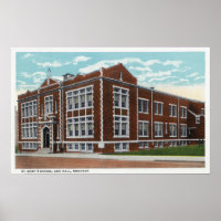 Exterior View of St. Mary's School and Hall