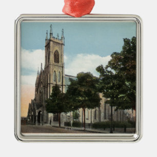 Exterior View of St. Paul's Church Metal Tree Decoration