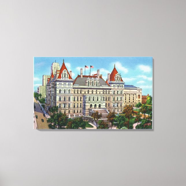 Exterior View of State Capitol Canvas Print (Front)