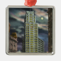 Exterior View of State Tower Building at Night