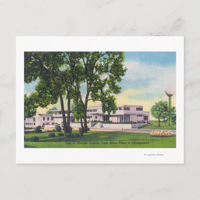 Exterior View of Tam O'Shanter Country Club Postcard (Front)