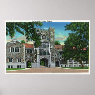 Exterior View of Taylor Hall, Vassar College Poster