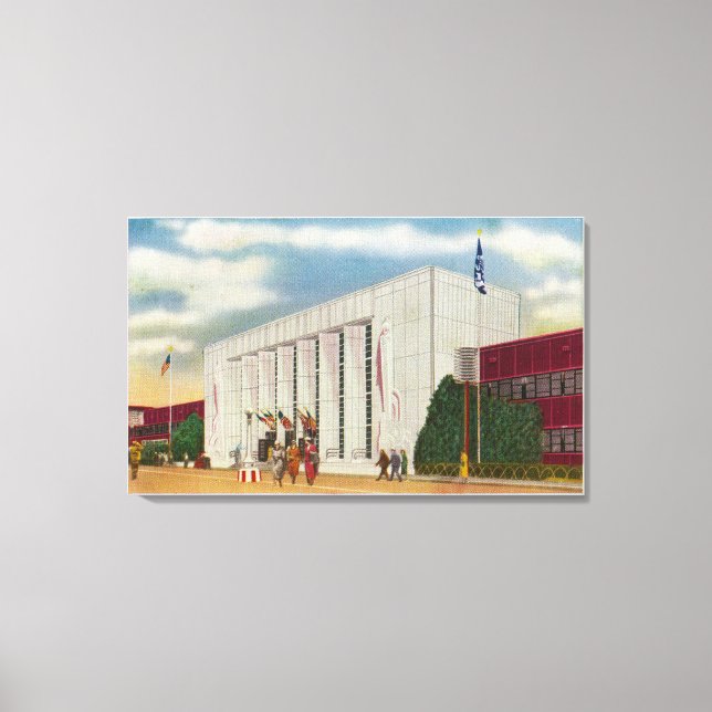 Exterior View of the Administration Bldg Canvas Print (Front)