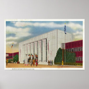 Exterior View of the Administration Bldg Poster