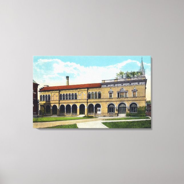 Exterior View of the Art Museum 2 Canvas Print (Front)