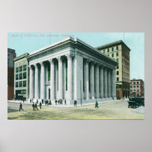 Exterior View of the Bank of California Poster