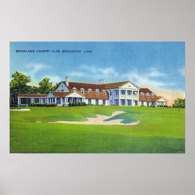 Exterior View of the Brooklawn Country Club Poster (Front)