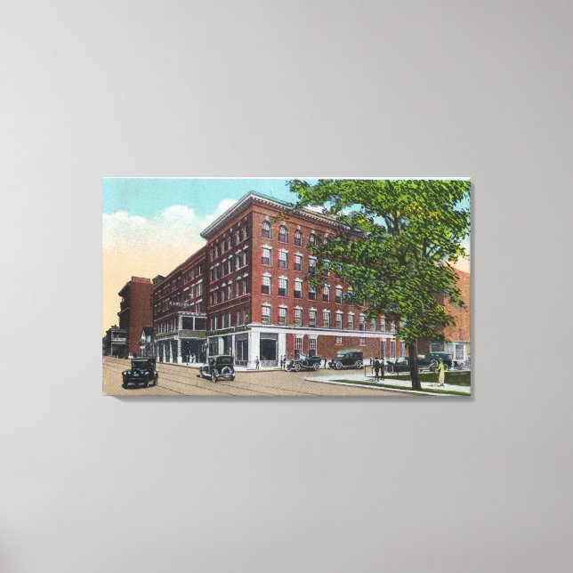 Exterior View of the Carlton Hotel Canvas Print (Front)