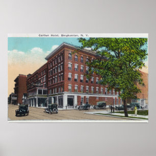 Exterior View of the Carlton Hotel Poster