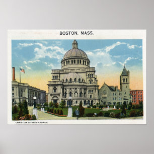 Exterior View of the Christian Science Church Poster