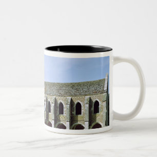 Exterior view of the Cistercian Abbey Two-Tone Coffee Mug