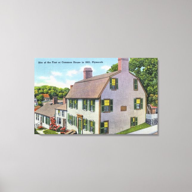 Exterior View of the Common House Canvas Print (Front)