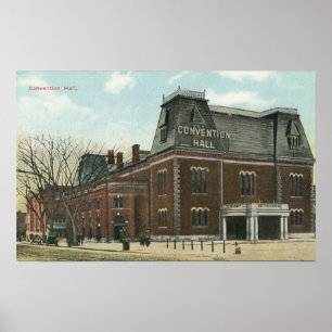 Exterior View of the Convention Hall Poster