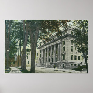 Exterior View of the County Court House Poster