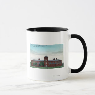 Exterior View of the Currier Co Silk Mills Mug