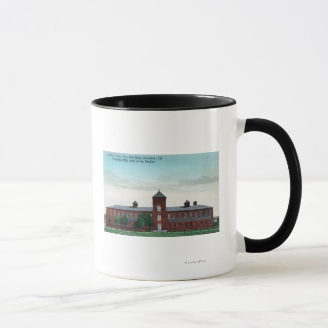 Exterior View of the Currier Co Silk Mills Mug (Right)