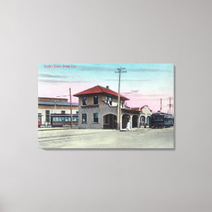 Exterior View of the Electric DepotNapa, CA Canvas Print