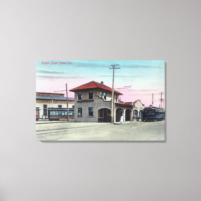 Exterior View of the Electric DepotNapa, CA Canvas Print (Front)