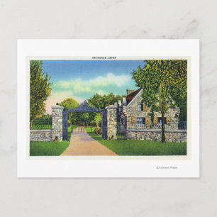 Exterior View of the Entrance Lodge Postcard
