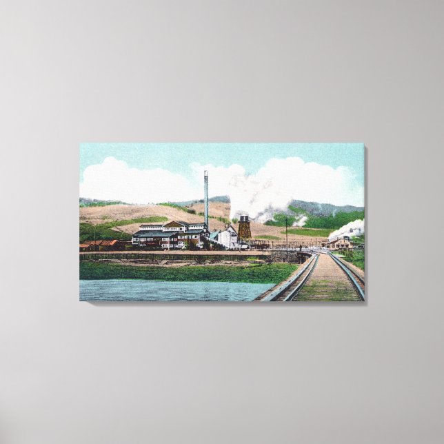 Exterior View of the George Palmer Lumber Co Canvas Print (Front)