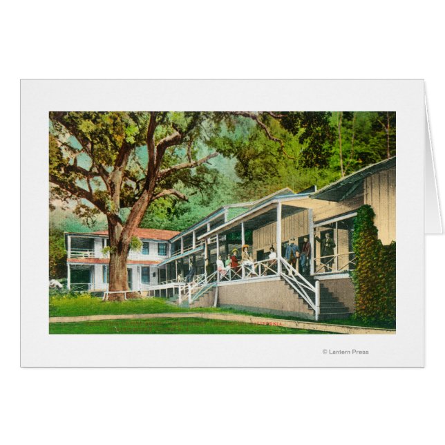 Exterior View of the Geysers Hotel, Guests Posin (Front Horizontal)