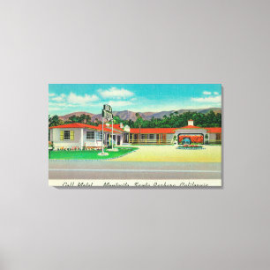 Exterior View of the Golf Motel, Montecito Canvas Print