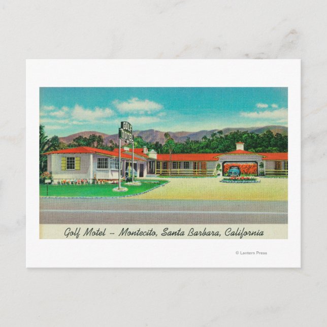 Exterior View of the Golf Motel, Montecito Postcard (Front)
