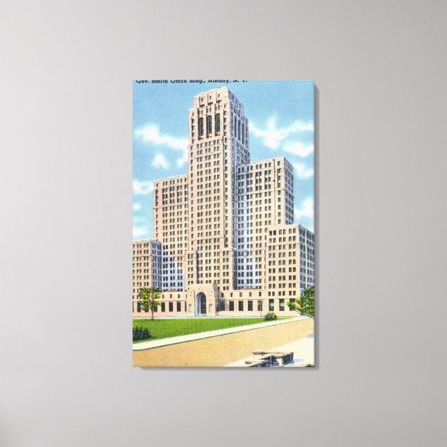 Exterior View of the Gov Smith Office Building Canvas Print (Front)
