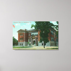 Exterior View of the Grammar School 2 Canvas Print