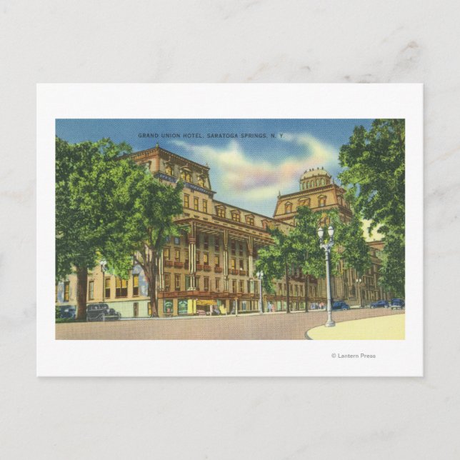 Exterior View of the Grand Union Hotel Postcard (Front)