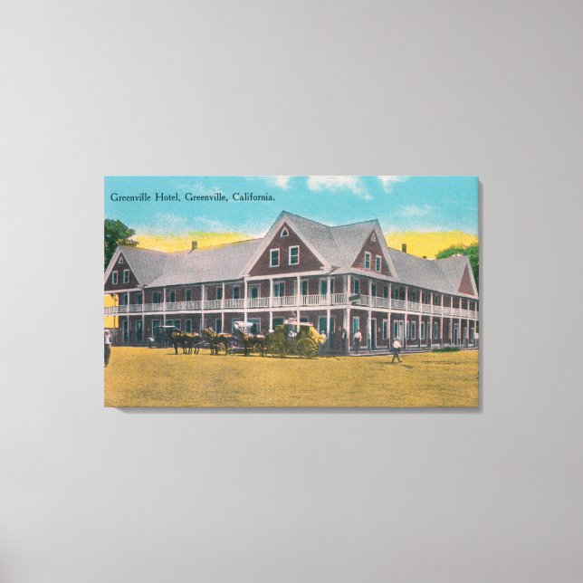 Exterior View of the Greenville Hotel Canvas Print (Front)