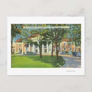 Exterior View of the Hall of Springs Postcard