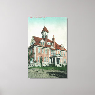 Exterior View of the High SchoolYreka, CA Canvas Print