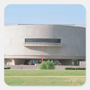 Exterior view of the Hirshhorn Museum, 1974 ) Square Sticker