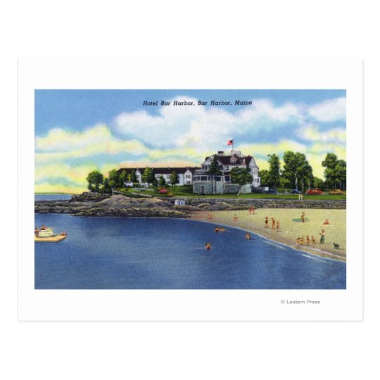 Exterior View of the Hotel Bar Harbour Postcard