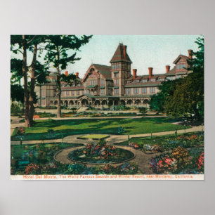 Exterior View of the Hotel del Monte and Grounds Poster