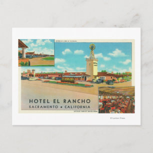 Exterior View of the Hotel el Rancho Postcard