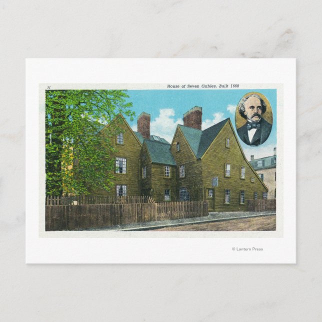 Exterior View of the House of Seven Gables # 2 Postcard (Front)