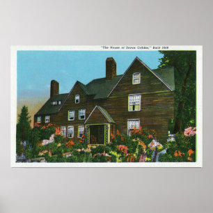 Exterior View of the House of Seven Gables Poster
