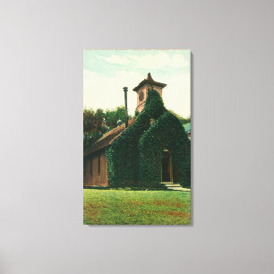 Exterior View of the Ivy Covered Chapel, Canvas Print