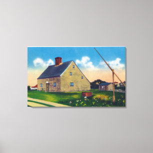 Exterior View of the Jethro Coffin House Canvas Print