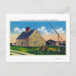 Exterior View of the Jethro Coffin House Postcard