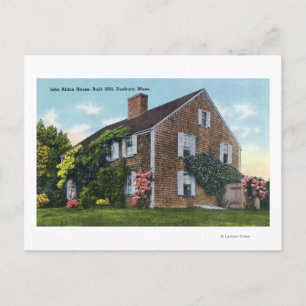 Exterior View of the John Alden House Postcard