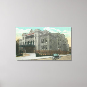 Exterior View of the Kalurah Temple Canvas Print