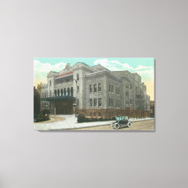 Exterior View of the Kalurah Temple Canvas Print (Front)